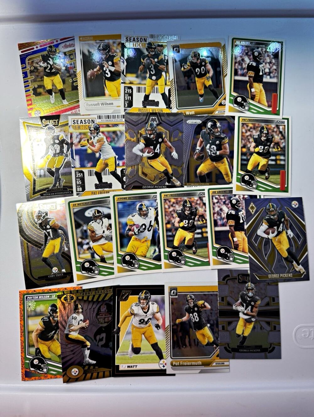 Donruss Pittsburgh Steelers NFL Trading Cards Lot Of 21